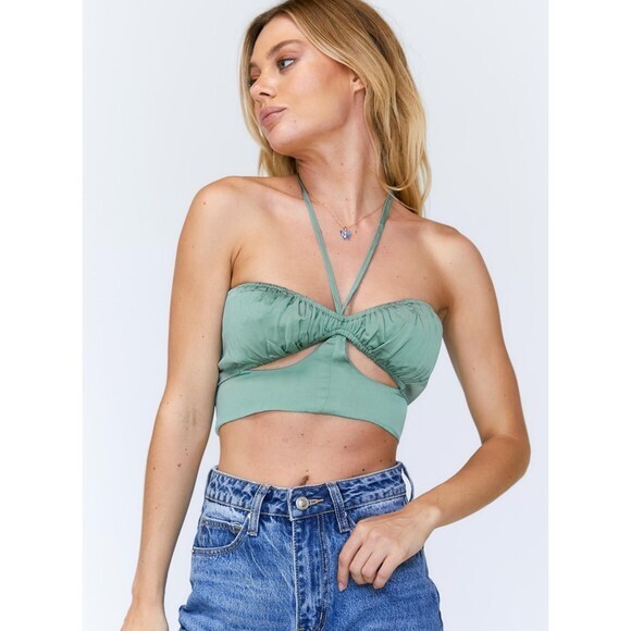 Princess‎ Polly SASCHA TOP GREEN size 6 - Picture 1 of 13